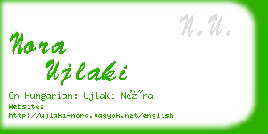 nora ujlaki business card